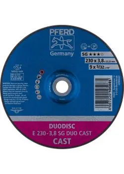 PFERD Trennscheibe E - Kombischeibe SG DUODISC CAST - Außen-Ø 230 mm - Breite 3,8 mm - Bohrungs-ø 22,23 mm - VE 10 Stück - Preis per VE Schneller Versand
