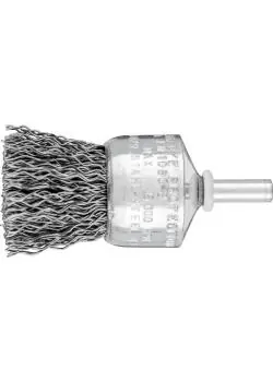 Markenprodukt PFERD Pinselbürste PBU mit Schaft - Stahldraht - ungezopft - Außen-ø 10 bis 30 mm - Besatzmaterial-ø 0,20 bis 0,50 mm - VE 10 Stück - Preis per VE