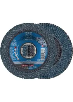 POLIFAN-Fächerscheibe - PFERD - CURVE STEELOX/X-LOCK - radiale Ausführung PFR - Außen-Ø 115 bis 125 mm - Z 40 SGP - VE 10 Stück - Preis per VE Knallerangebot