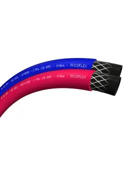 Gummischlauch - Soudage - Innen-Ø 6,3 bis 10 mm - Außen-Ø 12 bis 17 mm - Länge 20 m - blau oder rot - Preis per Rolle Bestpreis