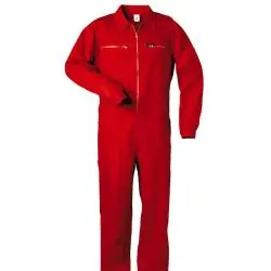Rally-Overall - "WUNSTORF" Rallye - 100% BW - 290 g/m² - rot - Größe 44 bis 64 - 2-Wege-YKK- Front-Reißverschluss Bestseller