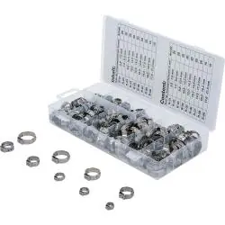 Bestseller Schlauchklemmensortiment - Durchmesser 5,8 - 21 mm - Material Edelstahl - 170-tlg.