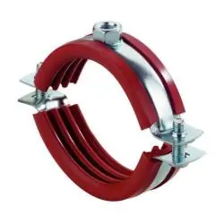 Silikonrohrschelle - Gewinde M8 - Stahl - Spannbereich-Ø 15 - 19 bis 159 - 168 mm - Preis per VE Garantierte Lieferung