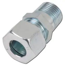 Einschraubverschraubung - Baureihe L - Stahl verzinkt - Rohr-Ø 6 bis 42 mm - AG NPT 1/8" bis NPT 1 1/2" - PN 160 bis 315 Geprüft