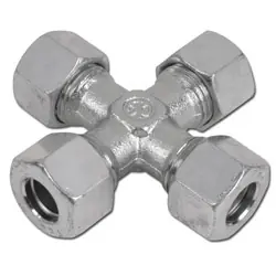 Kreuz-Schneidringverschraubung - Baureihe L - Stahl verzinkt - Rohr-Ø 6 bis 42 mm - PN 160 bis 315 Schnäppchen