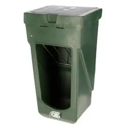 Neuheit Kombi-Futterbox - groß - Raufe 20 l - Futterschale 5,5 l - 300 x 380 x 730 mm - Farbe grün