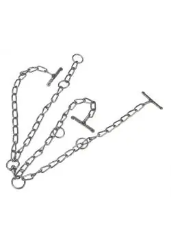 Kuhkette - verzinkt - doppelt - Gliederstärke 5 bis 7 mm - Halsumfang 100 bis 120 cm Rabatt