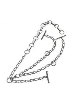 Solange Der Vorrat Reicht Kuhkette - verzinkt - doppelt - Gliederstärke 6 bis 7 mm - Halsumfang 70 bis 120 cm - mit Flachgliedern