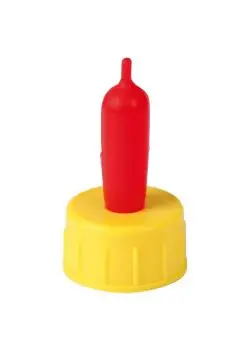 Letzte Chance Anschraub-Flaschensauger für Lämmer - für Gewinde-Ø 25 mm - rot / gelb - VE 5 Stück - Preis per VE