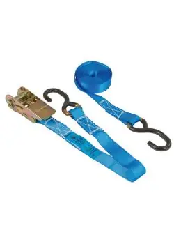 Neu Ratschenzurrgurt - zweiteilig - Polyestergewebe - Breite 25 mm - Länge 6,0 m - max. Zugkraft 800 kg - blau