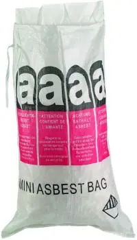 Sonderangebot Mini-Asbestbag - Polypropylen - 70 cm x 110 cm - Farbe weiß