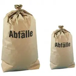 Kracherpreis Papierabfallsäcke - Inhalt 100 Stück - Farbe braun