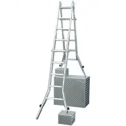 Begrenztes Angebot Gelenk-Teleskopleiter "TeleVario" - Krause - mit 4 Holm Verlängerungen