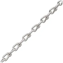 Zertifiziert Knotenkette - DIN 5686 - galvanisch verzinkt - Durchmesser 14 bis 39 mm - 30, 50 und 100 m - Preis per Rolle