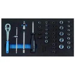 Bestseller Steckschlüssel-Sortiment - Antrieb 1/4" - in 1/3 Check-Tool-Modul - 37-tlg.