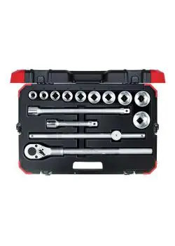GEDORE red Steckschlüssel-Satz - Chrom-Vanadium-Stahl - 3/4 Zoll - 14-teilig Mega-Angebot