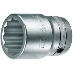 Echt Steckschlüsseleinsatz - 1″ - 12-kant - Schlüsselweite 1.1/2 bis 3.1/8 Zoll