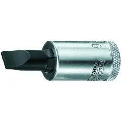 Markenprodukt Schraubendrehereinsatz - Antrieb 3/8" - Schlitz - Schneidenbreite 5,5 bis 12,0 mm