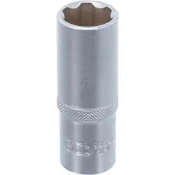 Preisknaller Steckschlüssel-Einsatz Super Lock - tief - Chrom-Vanadium-Stahl - Antrieb Innenvierkant 12,5 mm (1/2") - SW 20 bis 27 mm