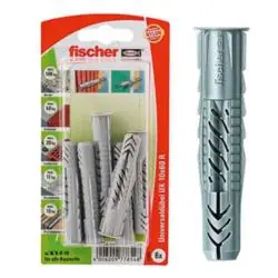 Universaldübel UX Sortiment - Inhalt 6 x Universaldübel mit Rand - Bohrernenn Ø 10 mm - min. Bohrlochtiefe 75 mm - min. Plattendicke 12,5 mm - Dübellänge 60 mm - min. Verankerungstiefe 60 mm Markenprodukt