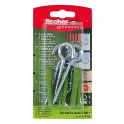 Universaldübel UX GREEN 8x50 R RH K - mit Rand und Rundhaken - Bohrernenn-Ø 8 mm - Dübellänge 50 mm - SB-Karte Preis Gesenkt