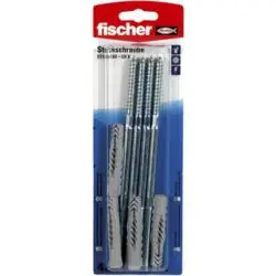 Sofort Bestellen Stockschraube STS und Dübel SX - Länge 120 mm - Gewinde M8 - Schlüsselweite 6 mm - Verpackungsinhalt 4 x UX 10 x 60, 4 x Stockschrauben M 8 x 120 mit Innenstern TX