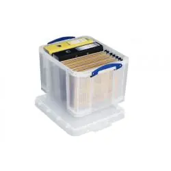 Lagerboxen Aufbewahrungsboxen mit Deckel - Größe 35 Liter geeignet z.b für Hängemappen / Ordnern Letzte Chance